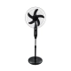 SOLARA-FAN 85356 Solar Fan Αυτόνομος Ηλιακός Επιδαπέδιος Ανεμιστήρας 25W 2 Λειτουργιών Ρεύματος με AC 220-240V ή με Φωτοβολταϊκό Panel 9V 12W & Επαναφορτιζόμενη Μπαταρία Li-ion 7.4V 4400mAh - 3 Ταχύτητες - Ενσωματωμένο USB 2.0 Charger Συσκευών - IP20 - Μ44 x Π37.5 x Υ132cm - Μαύρο - 2 Years Warranty - 3