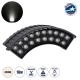 TREELIGHT-JINA 90694 Κυρτή Μπάρα Φωτισμού Wall Washer με Αντιθαμβωτική Γρίλια Ειδική για Φυτά - Δέντρα LED 18W 1710lm 10° DC 24V Αδιάβροχο IP67 L29 x W11 x H10.5cm Φυσικό Λευκό 4500K - Γκρι Ανθρακί - 3 Years Warranty - 1