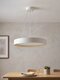 kelvo® RONDO KLV-101-0589 Κρεμαστό Φωτιστικό Οροφής LED 36W 3600lm 120° AC 220-240V IP20 Ρυθμιζόμενο Λευκό CCT με Διακόπτη στο Driver 2700K/4500K/6000K Triac Dimmable - Lumileds SMD Chip & ENEC/TÜV Driver - Λευκό Ματ & Εφέ Ξύλου - Μ50 x Π50 x Υ7cm - 5 Χρόνια Εγγύηση - 2