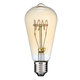 99082 Λάμπα LED Ultra Thin Soft S Spiral Filament E27 ST64 Αχλάδι 4W 280lm 360° AC 220-240V IP20 Φ6.4 x Υ14cm Ultra Θερμό Λευκό 2200K με Μελί Γυαλί - Dimmable - 3 Years Warranty - 2