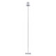 NEGA 60478 Μοντέρνο Επιδαπέδιο Φωτιστικό LED 2.2W 154lm 360° DC 5V Επαναφορτιζόμενο με Μπαταρία Li-ion 4000mAh - Διακόπτη Αφής - Θερμό Λευκό 2700K - Dimmable - D10 x H135cm - Λευκό - 2 Years Warranty - 5