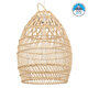 TAHITI 00710 Vintage Κρεμαστό Φωτιστικό Οροφής Μονόφωτο Μπεζ Ξύλινο Bamboo Φ38 x Y50cm