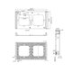 80084 SONOFF SwitchMan M5-80 Wall Frame 2 Way - L15.7 X W8.6 X H1.48CM - 3