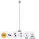 NEGA 60480 Μοντέρνο Επιδαπέδιο Φωτιστικό LED 2.2W 154lm 360° DC 5V Επαναφορτιζόμενο με Μπαταρία Li-ion 4000mAh - Διακόπτη Αφής - Θερμό Λευκό 2700K - Dimmable - D10 x H135cm - Ασημί - 2 Years Warranty - 2