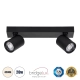 LEONARDO 60346 Μοντέρνο Φωτιστικό Οροφής LED 20W 2400lm 60° AC 220-240V IP20 Φυσικό Λευκό 4500K - Bridgelux COB - Μαύρο - Μ32 x Π7 x Υ11.8cm - 5 Χρόνια Εγγύηση