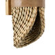 GUAVA 02222 Boho Φωτιστικό Τοίχου - Απλίκα Μονόφωτο 1 x E27 AC220-240V IP20 - Μ11 x Π13 x Υ30cm - Μπεζ Ξύλινο Μπαμπού Πλέγμα - 5 Χρόνια Εγγύηση - 7