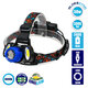 79056 Επαναφορτιζόμενος Φακός Κεφαλής LED 1 x CREE XHP50 20W & 2 x CREE COB 10W 3000lm με 3 Modes & 2 x Μπαταρίες 18650 2400mAh Li-ion IP54 Ψυχρό Λευκό 6000K