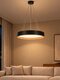 kelvo® RONDO KLV-101-0587 Κρεμαστό Φωτιστικό Οροφής LED 36W 3600lm 120° AC 220-240V IP20 Ρυθμιζόμενο Λευκό CCT με Διακόπτη στο Driver 2700K/4500K/6000K Triac Dimmable - Lumileds SMD Chip & ENEC/TÜV Driver - Μαύρο Ματ & Εφέ Ξύλου - Μ50 x Π50 x Υ7cm - 5 Χρόνια Εγγύηση - 1
