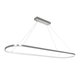 BOLIVAR 61273 Μοντέρνο Κρεμαστό Φωτιστικό Οροφής LED 54W 6210lm 360° AC 220-240V IP20 Ρυθμιζόμενο Λευκό CCT με Χειριστήριο από 2700K έως 6000K Dimmable - Lumileds SMD Chip - Νίκελ Βούρτσας - Μ120 x Π30 x Υ2cm - 3 Χρόνια Εγγύηση - 2