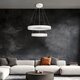 kelvo® VENOM KLV-101-0197 Κρεμαστό Φωτιστικό Οροφής LED 75W 7500lm 120° AC 220-240V IP20 Ρυθμιζόμενο Λευκό CCT με Χειριστήριο από 2700K έως 6000K Dimmable - Lumileds SMD Chip - Λευκό Ματ - Μ60 x Π60 x Υ40cm - 3 Χρόνια Εγγύηση - 2