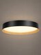 kelvo® RONDO KLV-101-0587-V2 Φωτιστικό Οροφής LED 36W 3600lm 120° AC 220-240V IP20 Ρυθμιζόμενο Λευκό CCT με Διακόπτη στο Driver 2700K/4500K/6000K Triac Dimmable - Lumileds SMD Chip & ENEC/TÜV Driver - Μαύρο Ματ & Εφέ Ξύλου - Μ50 x Π50 x Υ7cm - 5 Χρόνια Εγγύηση - 3