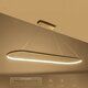 BOLIVAR 61273 Μοντέρνο Κρεμαστό Φωτιστικό Οροφής LED 54W 6210lm 360° AC 220-240V IP20 Ρυθμιζόμενο Λευκό CCT με Χειριστήριο από 2700K έως 6000K Dimmable - Lumileds SMD Chip - Νίκελ Βούρτσας - Μ120 x Π30 x Υ2cm - 3 Χρόνια Εγγύηση - 10
