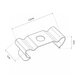 HEXON GLB-101-0097 Στήριγμα / Βάση Τοίχου IP20 - Ασημί - Μ2.2 x Π1 x Υ1cm - 5