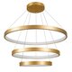 kelvo® NEMESIS KLV-101-0222-V2 Κρεμαστό Φωτιστικό Οροφής LED 120W 12000lm 180° AC 220-240V IP20 Ρυθμιζόμενο Λευκό CCT με Χειριστήριο από 2700K έως 6000K Dimmable - Lumileds SMD Chip - Χρυσό Πλατίνα - Μ80 x Π80 x Υ80cm - 3 Χρόνια Εγγύηση - 6