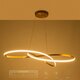 DEXTER 60920 Μοντέρνο Κρεμαστό Φωτιστικό Οροφής LED 120W 13440lm 300° AC 220-240V IP20 Ρυθμιζόμενο Λευκό CCT με Χειριστήριο από 2700K έως 6000K Dimmable - Lumileds SMD Chip - Χρυσό Βούρτσας - Μ103 x Π103 x Υ30cm - 3 Χρόνια Εγγύηση - 12