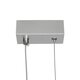 DEROBA 61300 Μοντέρνο Κρεμαστό Φωτιστικό Οροφής LED 12W 1320lm 360° AC 220-240V IP20 Ρυθμιζόμενο Λευκό CCT με On/Off 2700K/4500K/6000K - Lumileds SMD Chip - Νίκελ Βούρτσας - Μ16 x Π1.6 x Υ25.5cm - 3 Χρόνια Εγγύηση - 6