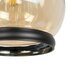 OLIVER 999-0186 Vintage Κρεμαστό Φωτιστικό Οροφής με Ντουί 1 x E27 AC 220-240V IP20 - Μελί & Μαύρο - Μ16 x Π16 x Υ25cm - 8