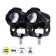 82236 Ζευγάρι 2 x Προβολάκια Μοτοσυκλέτας TRANSFORMER 60W 6000lm 10° DC 12-80V Αδιάβροχα IP67 Κίτρινο & Ψυχρό Λευκό 6000K - 1