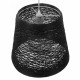 Vintage Κρεμαστό Φωτιστικό Οροφής Μονόφωτο Μαύρο Ξύλινο Ψάθινο Rattan Φ32  ALMA 01563 - 4