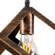 CUBE 00793 Μοντέρνο Κρεμαστό Φωτιστικό Οροφής Μονόφωτο Καφέ Σκουριά Μεταλλικό Πλέγμα Μ25 x Π25 x Υ25cm - 6