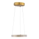 DIAMOND 61127 Μοντέρνο Κρεμαστό Φωτιστικό Οροφής LED 20W 2356lm 360° AC 220-240V IP20 Ρυθμιζόμενο Λευκό CCT με Χειριστήριο από 2700K έως 6000K Dimmable - Lumileds SMD Chip - Χρυσό Βούρτσας - Μ25 x Π25 x Υ3cm - 3 Χρόνια Εγγύηση - 3