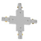  S-40051 Διφασικός Connector 3 Καλωδίων Συνδεσμολογίας Cross (+) για Λευκή Ράγα Οροφής