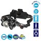 79059 Φακός Κεφαλής Επαναφορτιζόμενος LED CREE XML2-T6 Chip 50 Watt 5000 lm με 2 x 18650 Μπαταρίες 5200Mah Ψυχρό Λευκό 6000 K