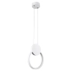  CYCLOS 61074 Μοντέρνο Κρεμαστό Φωτιστικό Οροφής LED 9W 900lm 300° AC 220-240V IP20 Ρυθμιζόμενο Λευκό CCT με On/Off 2700K/4500K/6000K - Lumileds SMD Chip - Λευκό Ματ - Μ21 x Π2.3 x Υ26.5cm - 3 Χρόνια Εγγύηση - 3