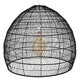 MALIBU 00966 Vintage Κρεμαστό Φωτιστικό Οροφής Μονόφωτο Μαύρο Ξύλινο Bamboo Φ97 x Y86cm - 5