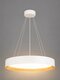 kelvo® RONDO KLV-101-0589 Κρεμαστό Φωτιστικό Οροφής LED 36W 3600lm 120° AC 220-240V IP20 Ρυθμιζόμενο Λευκό CCT με Διακόπτη στο Driver 2700K/4500K/6000K Triac Dimmable - Lumileds SMD Chip & ENEC/TÜV Driver - Λευκό Ματ & Εφέ Ξύλου - Μ50 x Π50 x Υ7cm - 5 Χρόνια Εγγύηση - 3
