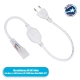 NEOVALE-A 70612 Μεταλλάκτης Τροφοδοσίας 6A 1380W AC 220-240V σε DC 220-240V για έως 100 Μέτρα Neon Flex LED Αδιάβροχο IP65 - Λευκό - Μ53 x Π3.5 x Υ1.5cm - 2 Χρόνια Εγγύηση - 1