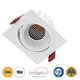 LEO-SQ 60291 Χωνευτό LED Spot Downlight TrimLess Μ8.5xΠ8.5cm 10W 1250lm 38° AC 220-240V IP20 Μ8.5 x Π8.5 x Υ6.6cm - Τετράγωνο - Κινούμενο - Λευκό & Anti-Glare HoneyComb - Θερμό Λευκό 2700K - Bridgelux COB - 5 Years Warranty - 2