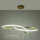 DEXTER 60920 Μοντέρνο Κρεμαστό Φωτιστικό Οροφής LED 120W 13440lm 300° AC 220-240V IP20 Ρυθμιζόμενο Λευκό CCT με Χειριστήριο από 2700K έως 6000K Dimmable - Lumileds SMD Chip - Χρυσό Βούρτσας - Μ103 x Π103 x Υ30cm - 3 Χρόνια Εγγύηση - 14