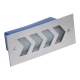 WALLLIGHT-ARINA 90673 Χωνευτό Φωτιστικό Τοίχου LED 6W 600lm 120° DC 24V Αδιάβροχο IP67 Μ17 x Π7 x Υ5.5cm Μπλε - Ανοξείδωτο Ατσάλι - 3 Years Warranty - 3