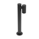 STEM GLB-103-0012 Φωτιστικό Κολωνάκι Κήπου LED 12W 1080lm 60° AC 220-240V Αδιάβροχο IP65 Θερμό Λευκό 2700K - Sanan SMD Chip - Μαύρο Ματ - Μ12 x Π18 x Υ60cm - 3 Χρόνια Εγγύηση - 3