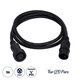 51171 Καλώδιο 3PIN DMX512 1 Μέτρο από Female XLR σε Male XLR Τερματισμένο Αδιάβροχο IP65 Μ100cm - Μαύρο