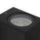 kelvo® BURANO KLV-101-0018 Φωτιστικό Τοίχου / Απλίκα για Λάμπα MR16 με Ντουί GU10 AC 220-240V Αδιάβροχο IP65 - Μαύρο Ματ - Μ8 x Π8 x Υ7cm - 9