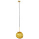 Μοντέρνο Κρεμαστό Φωτιστικό Οροφής Μονόφωτο Γυάλινο Χρυσό Φ28  DIXXON GOLD 01462 - 3
