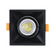 ALPHA 77833 Χωνευτό Κινούμενο Τετράγωνο Σποτ Οροφής για Λάμπα MR16/GU10 - IP20 - Χυτό Αλουμίνιο - Μ9 x Π9 x Υ4.5cm - Μαύρο - 5 Χρόνια Εγγύηση - 7
