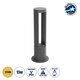 KIPARIO 90542 Φωτιστικό Κολωνάκι Κήπου LED 15W 1500lm 60° AC 220-240V Αδιάβροχο IP65 Θερμό Λευκό 2700K - Γκρι Ανθρακί - Μ20 x Π20 x Υ58cm - 3 Χρόνια Εγγύηση
