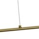 kelvo® GLOW KLV-101-0178 Κρεμαστό Φωτιστικό Οροφής LED 28W 2800lm 360° AC 220-240V IP20 Ρυθμιζόμενο Λευκό CCT με Χειριστήριο από 2700K έως 6000K Dimmable - Lumileds SMD Chip - Χρυσό Πλατίνα - Μ167 x Π7 x Υ24cm - 3 Χρόνια Εγγύηση - 11