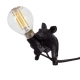 MOUSE 00675 Vintage Επιτραπέζιο Φωτιστικό Πορτατίφ με Ντουί 1 x E12 AC 220-240V IP20 - Μαύρο - Μ13 x Π4 x Υ7cm - 2
