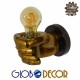 Μοντέρνο Φωτιστικό Τοίχου Απλίκα Μονόφωτο Χρυσό Γύψινο  FIST GOLD 01138 - 3