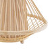CATHY 02006 Boho Επιτραπέζιο Φωτιστικό Πορτατίφ Μονόφωτο 1 x E27 AC220-240V IP20 - Φ30 x Υ22cm - Μπεζ Ύφασμα με Μπεζ Ξύλινο Μπαμπού Πλέγμα - 5 Χρόνια Εγγύηση - 5