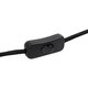 WHIP 77665 Μοντέρνο DIY Φωτιστικό με Υφασμάτινο Καλώδιο, Ντουί 1 x E27, Διακόπτη On/Off & Πρίζα AC 220-240V IP20 - Μαύρο & Ροζ Χρυσό - Μ140 x Π4 x Υ4cm - 3