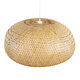 SAN TROPEZ 00674 Vintage Κρεμαστό Φωτιστικό Οροφής Μονόφωτο Καφέ Ξύλινο Bamboo Φ80 - 6