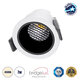 PLUTO-S 60246 Χωνευτό LED Spot Downlight TrimLess Φ6.4cm 7W 910lm 38° AC 220-240V IP20 Φ6.4 x Υ4.9cm - Στρόγγυλο - Λευκό με Μαύρο Κάτοπτρο & Anti-Glare HoneyComb - Φυσικό Λευκό 4500K - Bridgelux COB - 5 Years Warranty