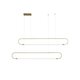 kelvo® GLOW KLV-101-0178 Κρεμαστό Φωτιστικό Οροφής LED 28W 2800lm 360° AC 220-240V IP20 Ρυθμιζόμενο Λευκό CCT με Χειριστήριο από 2700K έως 6000K Dimmable - Lumileds SMD Chip - Χρυσό Πλατίνα - Μ167 x Π7 x Υ24cm - 3 Χρόνια Εγγύηση - 7