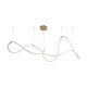 kelvo® GLOW KLV-101-0157 Κρεμαστό Φωτιστικό Οροφής LED 65W 6500lm 360° AC 220-240V IP20 Ρυθμιζόμενο Λευκό CCT με Χειριστήριο από 2700K έως 6000K Dimmable - Lumileds SMD Chip - Χρυσό Πλατίνα - Μ150 x Π70 x Υ90cm - 3 Χρόνια Εγγύηση - 5