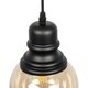 OLIVER 999-0186 Vintage Κρεμαστό Φωτιστικό Οροφής με Ντουί 1 x E27 AC 220-240V IP20 - Μελί & Μαύρο - Μ16 x Π16 x Υ25cm - 7